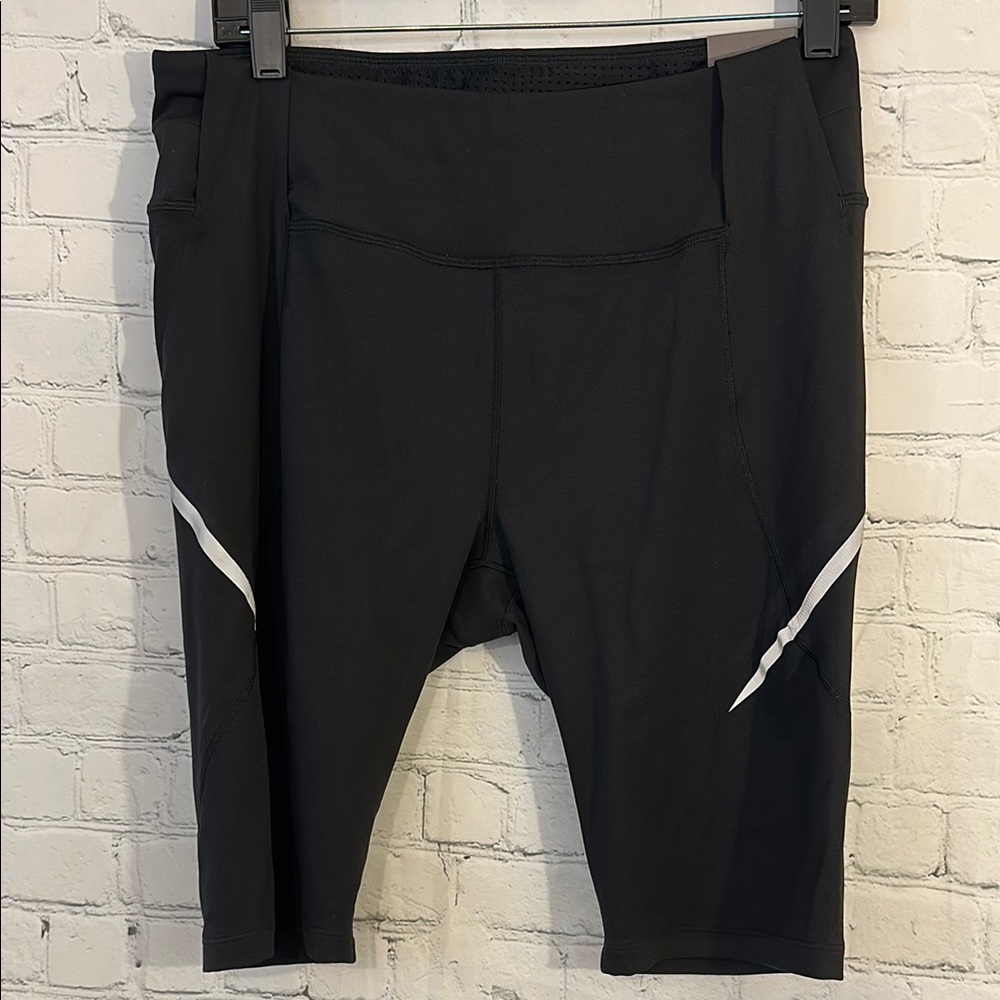 Calia Black Athletic Shorts with Reflective Stripes
